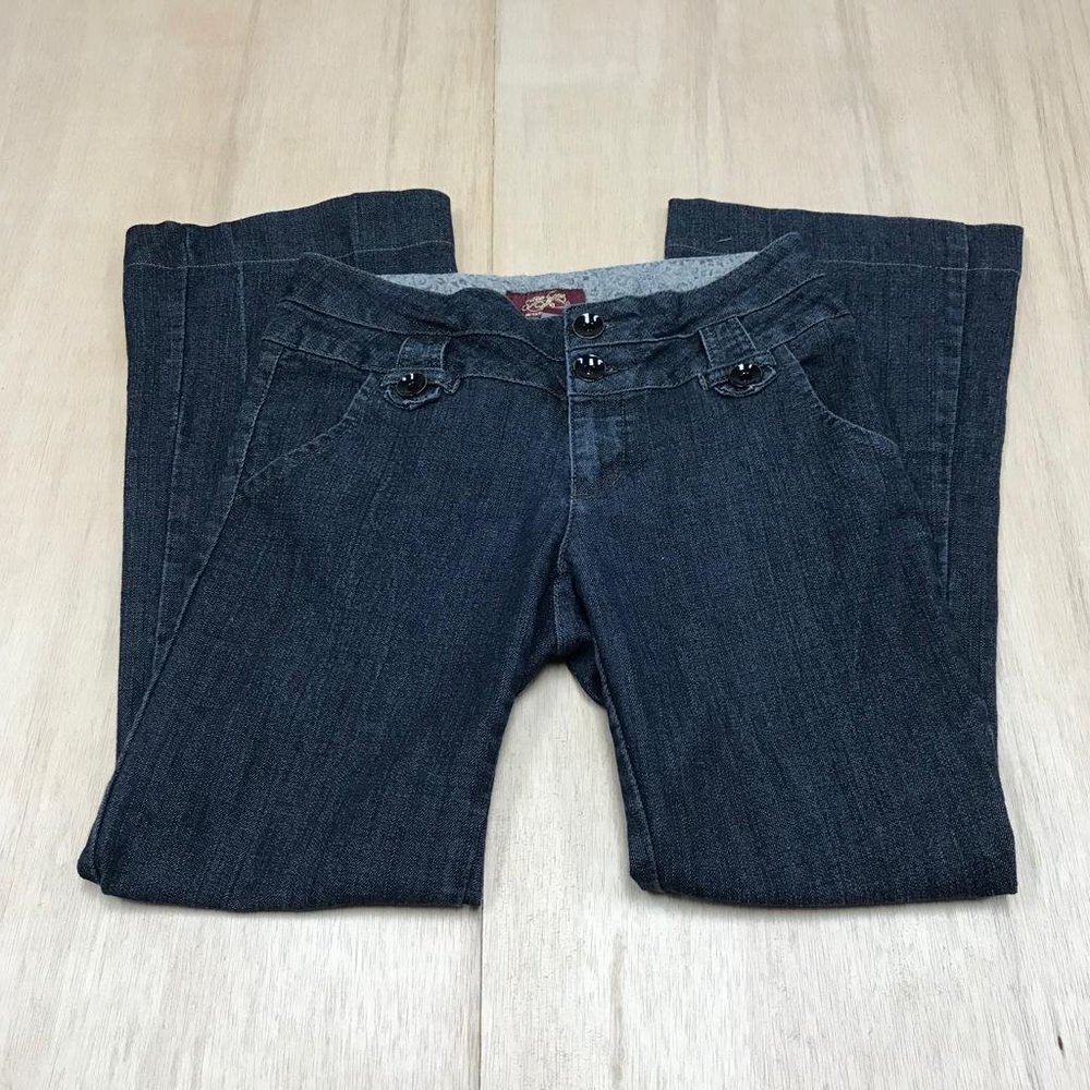 oneone jeans black flare size 6
